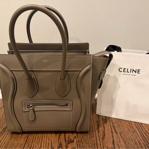 Celine Taupe Tote Bag
